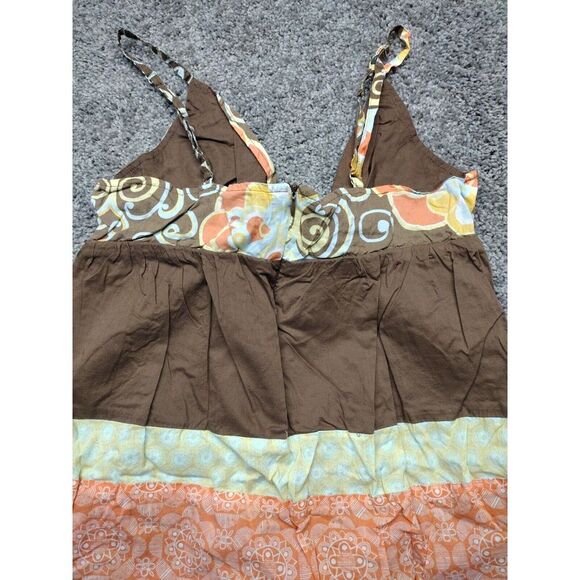 Vintage Ocean Pacific OP Strappy Sleeveless Halter Dress In Browns 11/13 Large - Picture 8 of 11